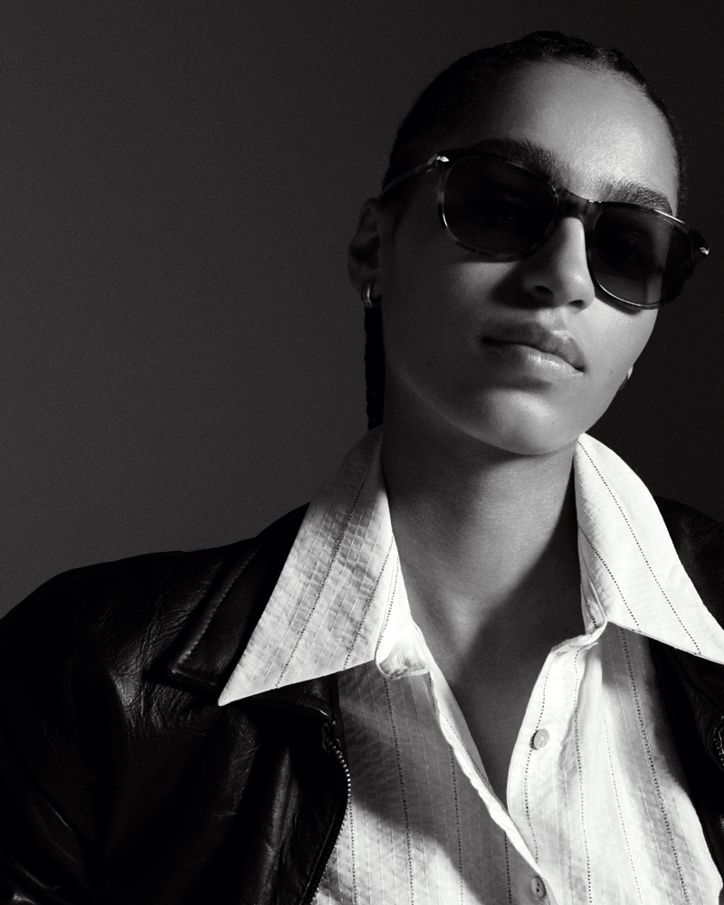Erika Blanc appears in Persol summer 2023 advertising.